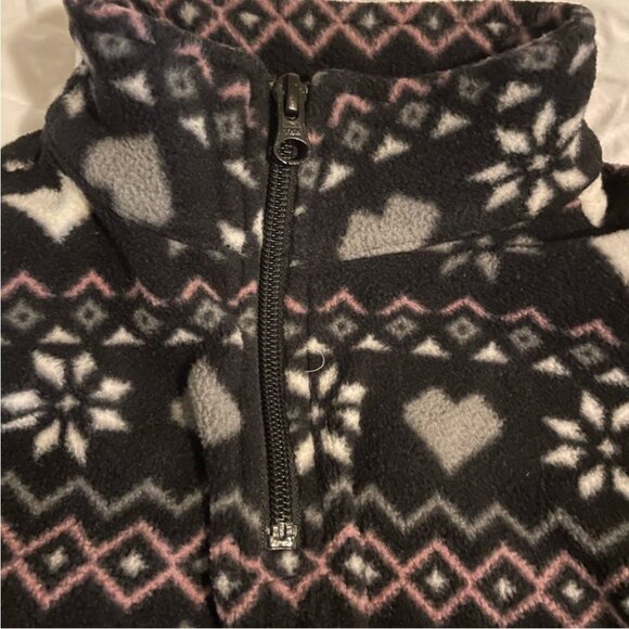 Children’s Place Quarter Zip Heart & Snowflake Warm Sweater - Picture 1 of 3